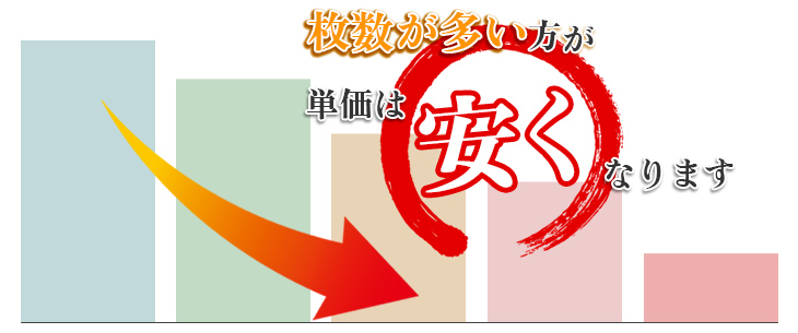 枚数が多い方が単価は安くなります